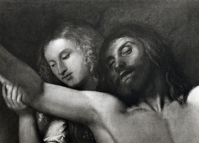 Anonimo — Busi Giovanni - sec. XVI - Deposizione di Cristo dalla Croce — particolare